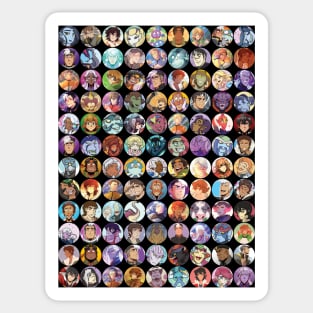 5th Anniversary 108 Voltron Character Discs Sticker